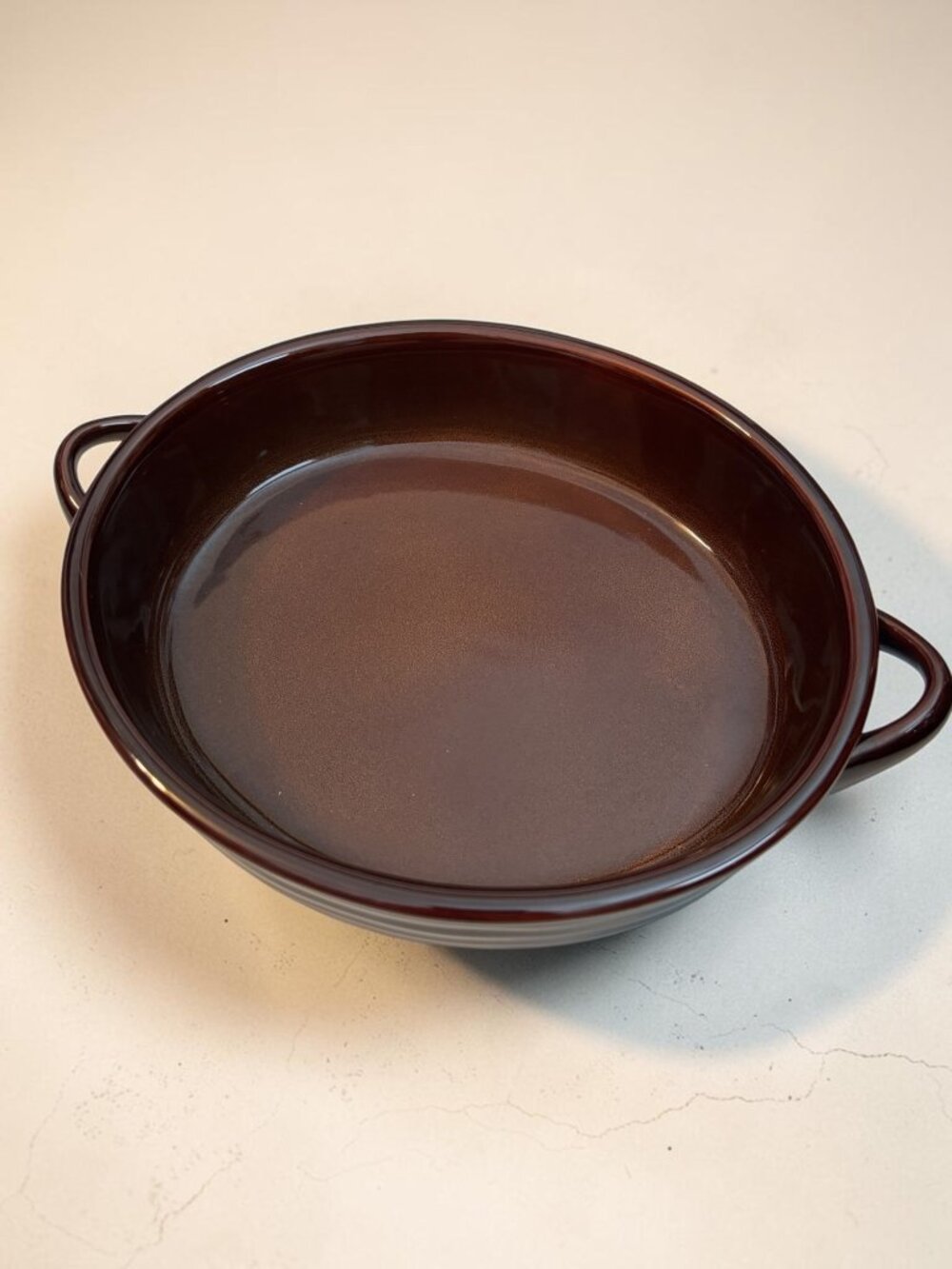 Nantucket Brown Ceramic Casserole Dish With Handles Microwave Oven Dishwasher Sa
